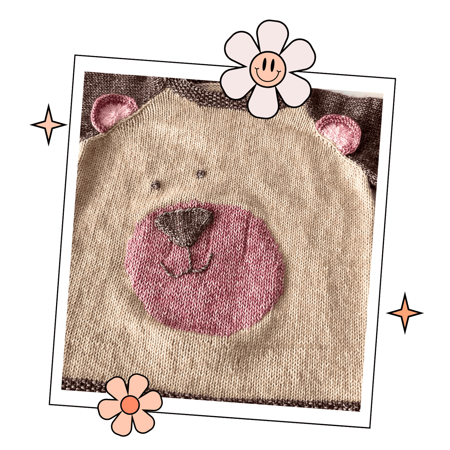 Kids Bear with Me Teddy Bear Jumper - Knitting Pattern - GarmentsJane Burns Designs