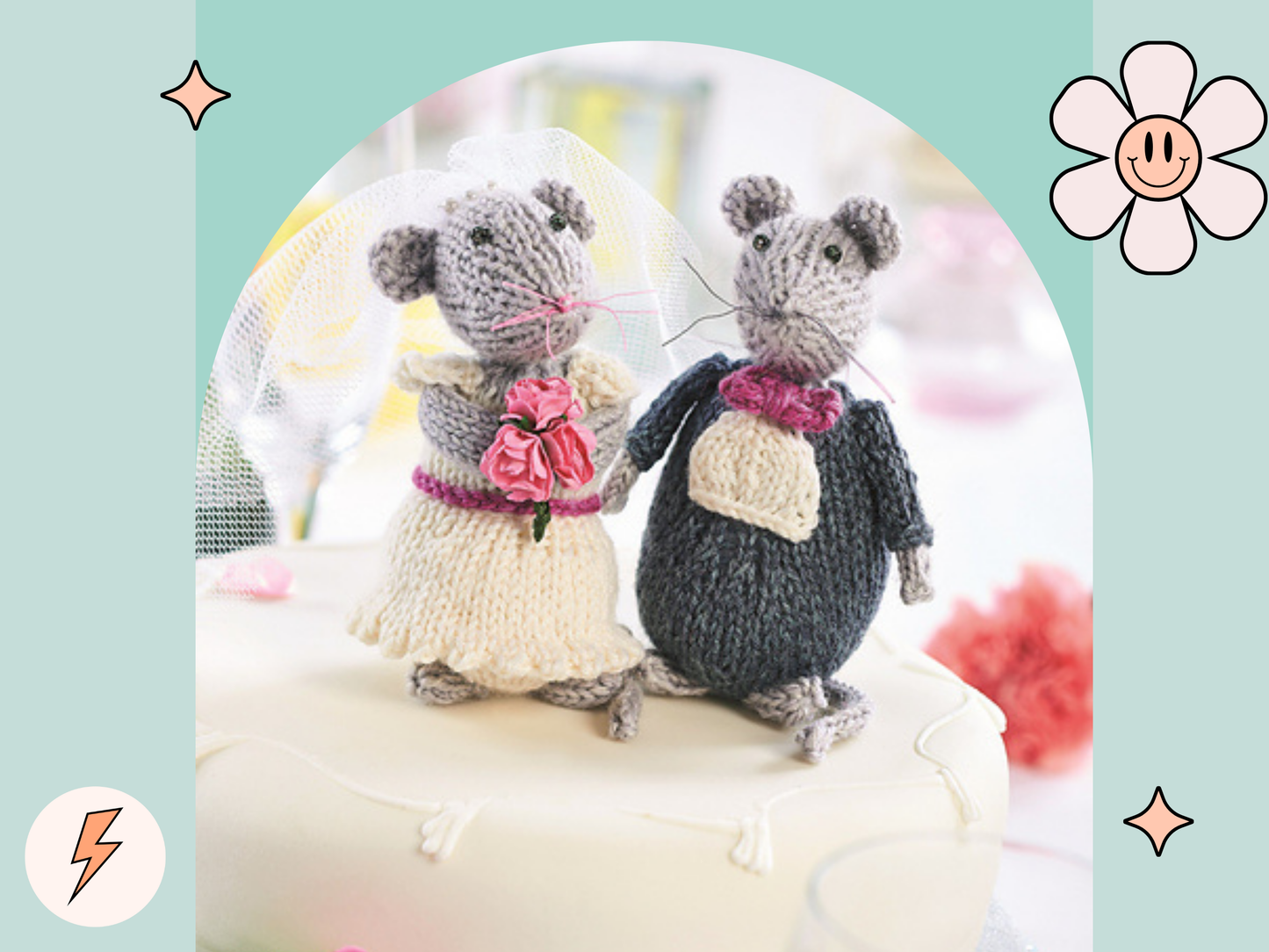 Whisker Knots, Wedding Mice Pattern, Bride & Groom Toys