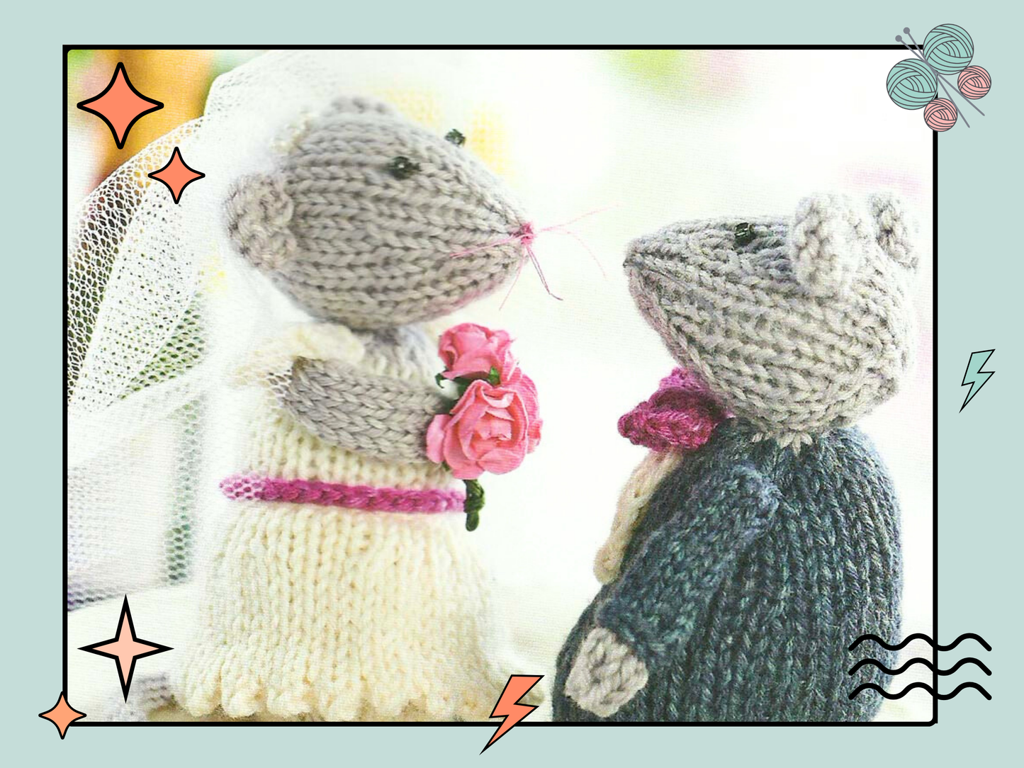 Whisker Knots, Wedding Mice Pattern, Bride & Groom Toys