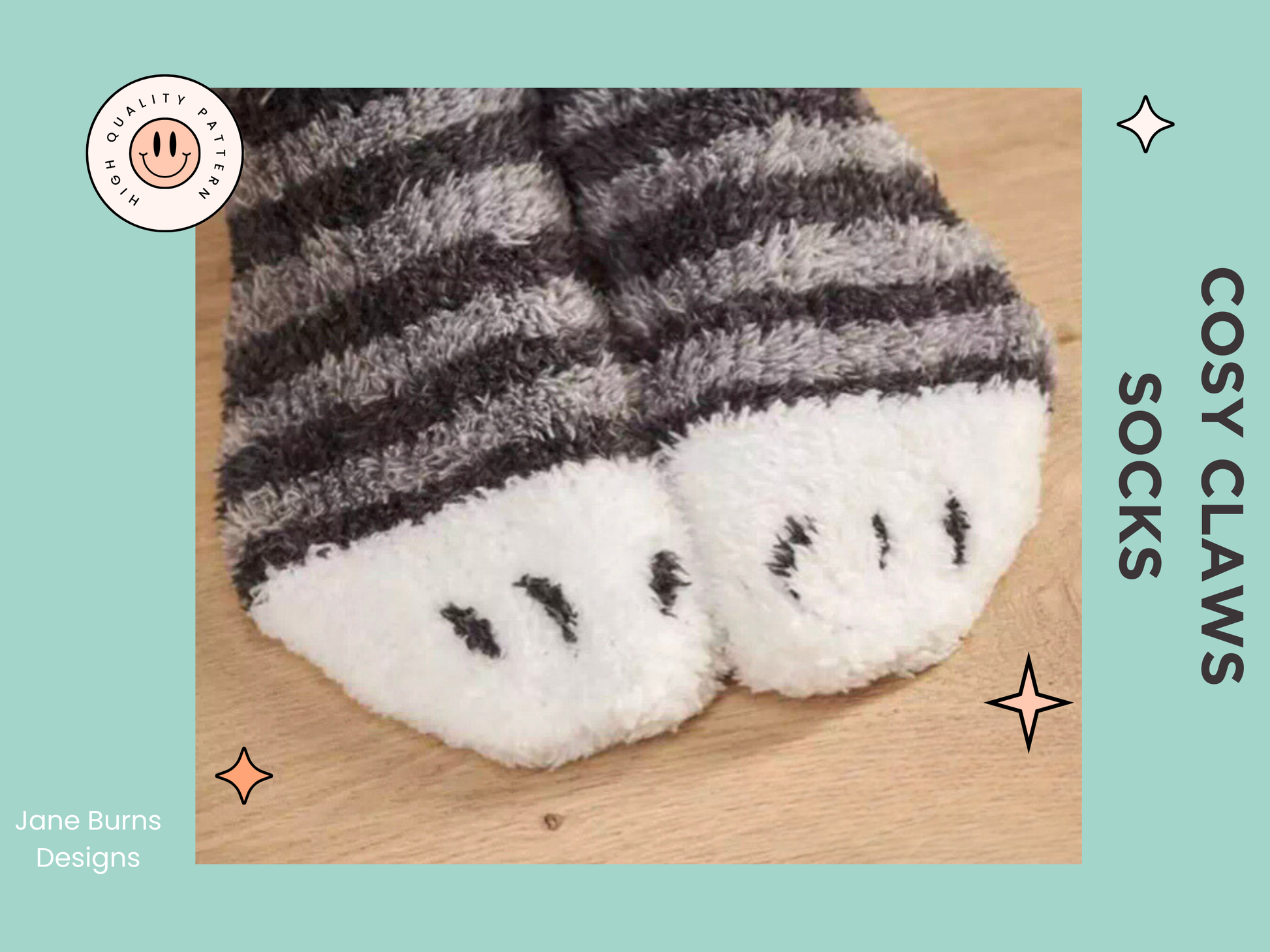 fluffy cat paw socks knitting pattern for the family by jane burns