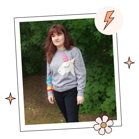 adult unicorn jumper pullover knitting pattern for adult sized unicorn sweater