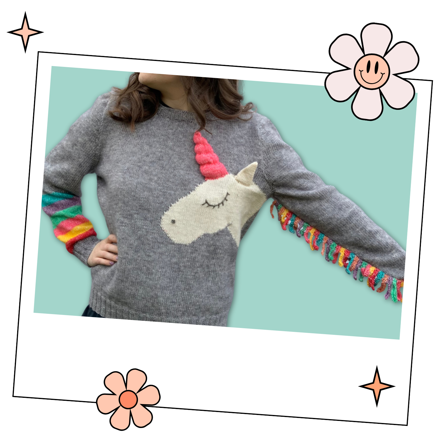 adult unicorn jumper pullover knitting pattern for adult sized unicorn sweater