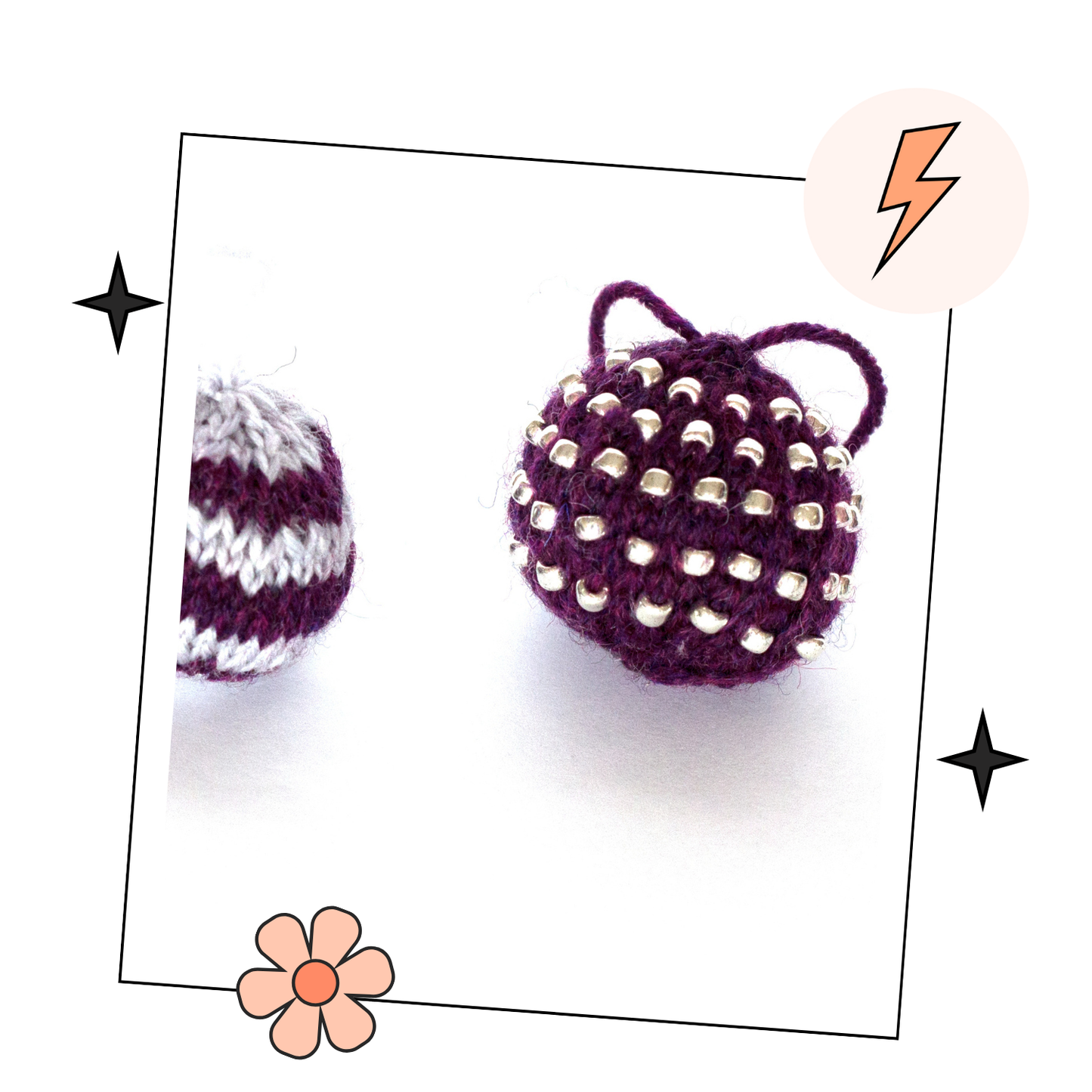 Christmas Glamour Mini Bead Baubles