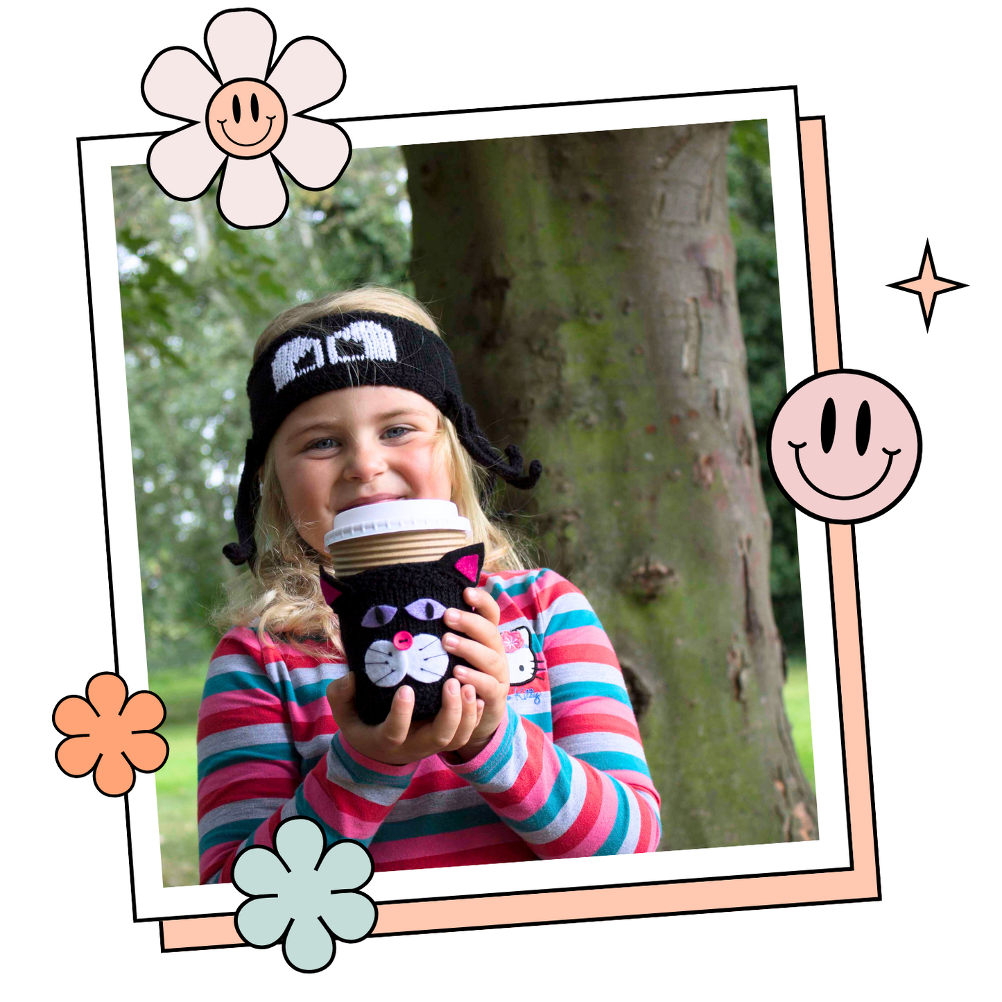 Black Cat Knitted Cup Cosy Pattern