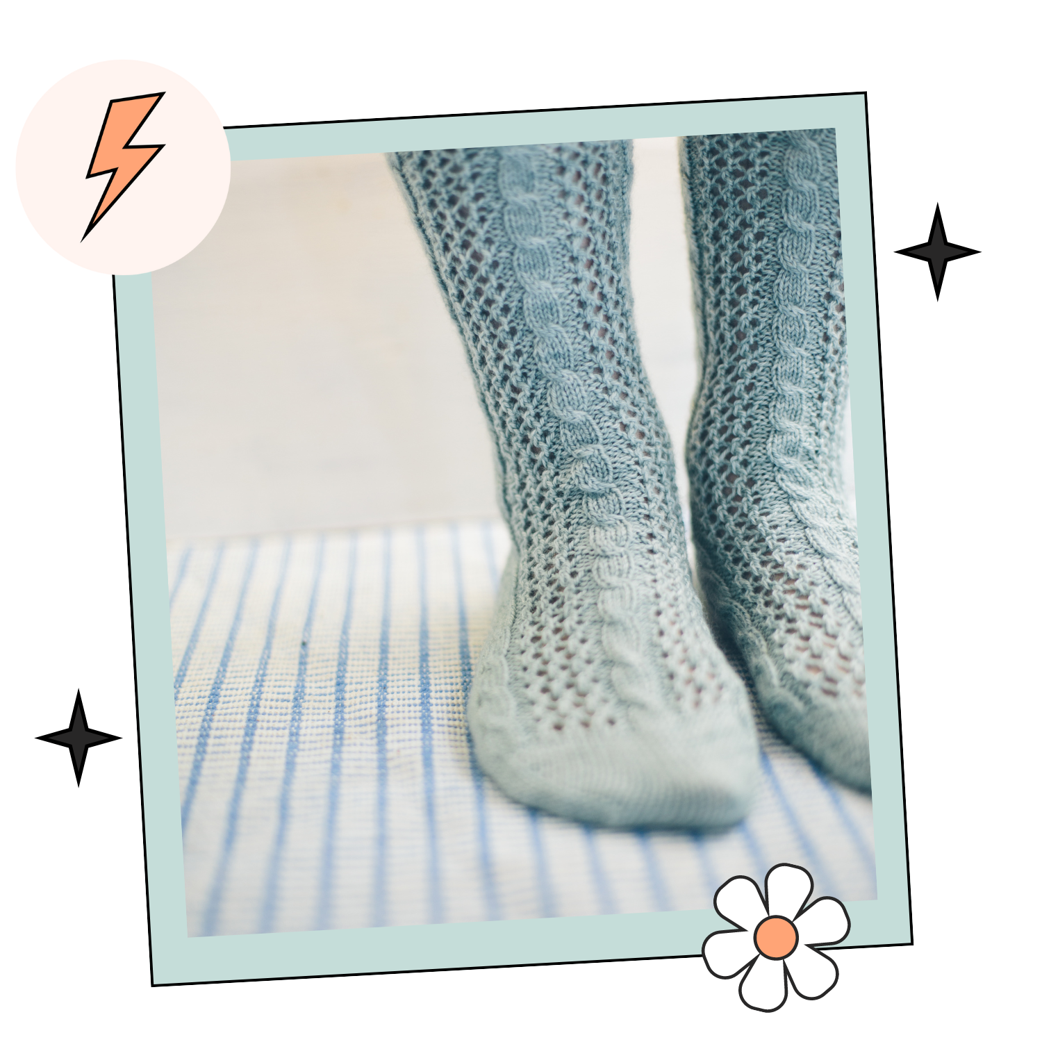 Twisting Ivy Socks, Cable and Lace Socks Knitting Pattern – Jane