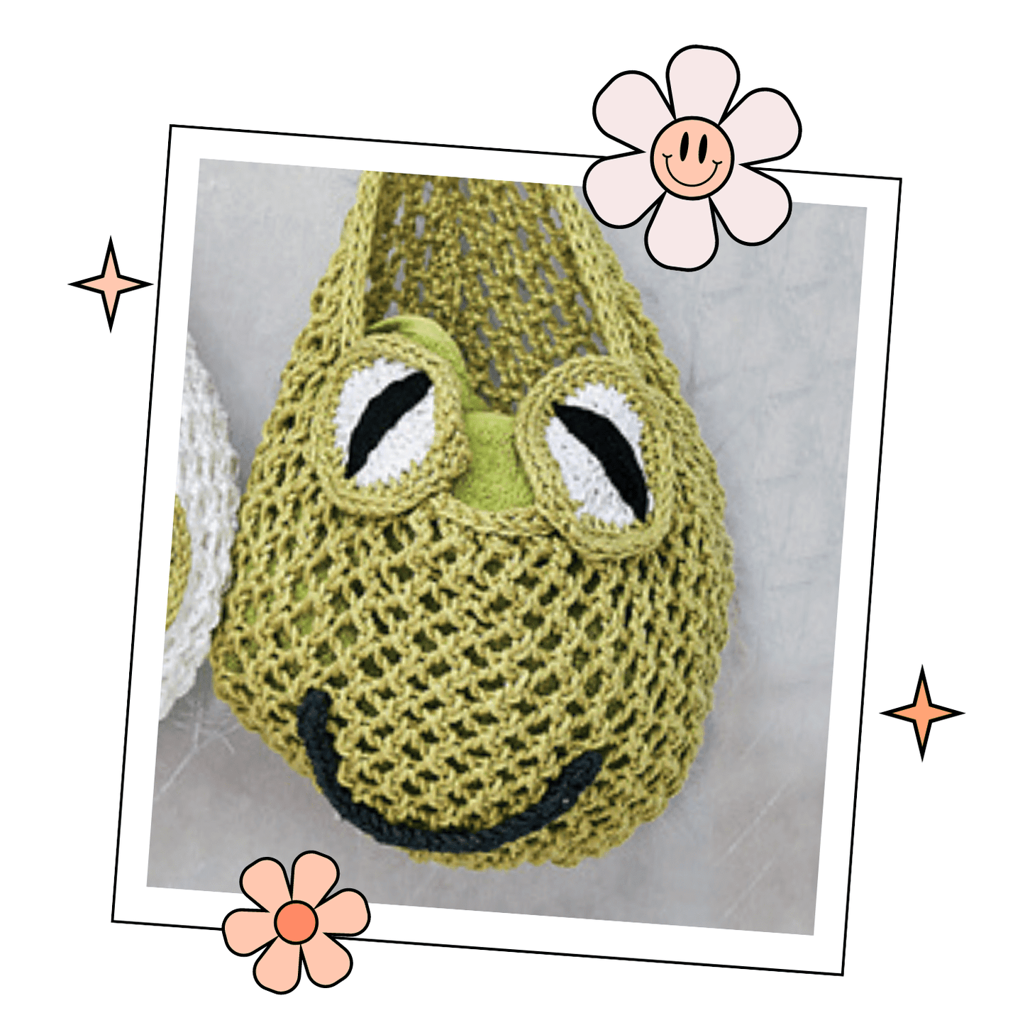 Animals Hanging Nursery Baskets, Frog, Cat & Owl Bags - Knitting Pattern - HomeJane Burns Designs