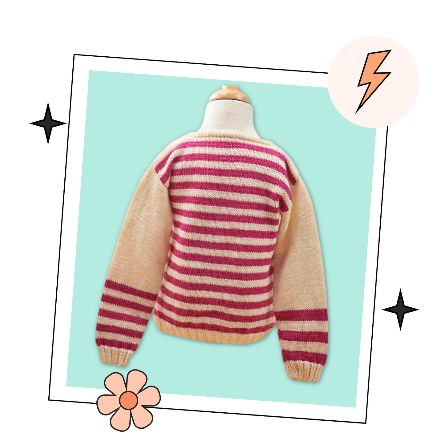 mr fluffy tail childs squirrel pullover jumper knitting pattern jane burns