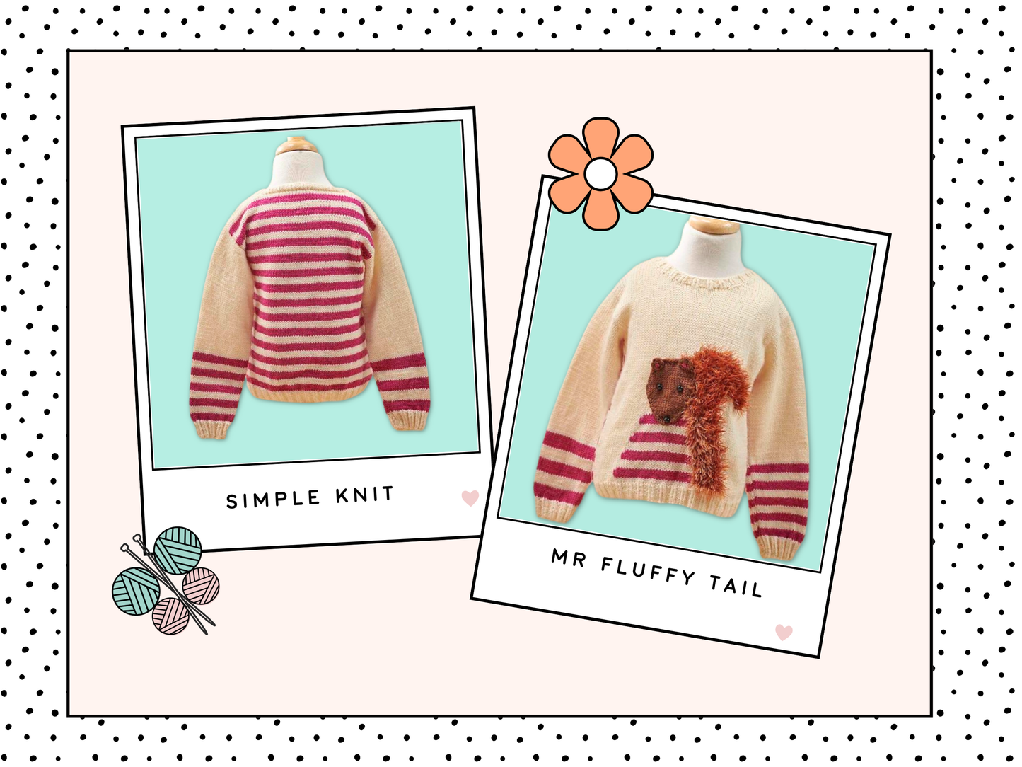 mr fluffy tail childs squirrel pullover jumper knitting pattern jane burns