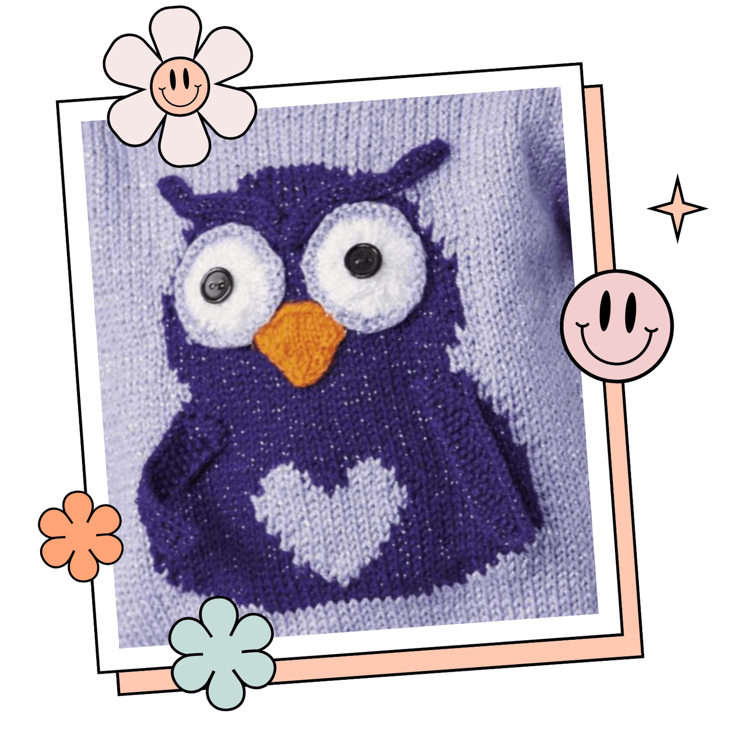 Owl Be Good, Kids Intarsia Owl Christmas Jumper - Knitting Pattern - GarmentsJane Burns Designs