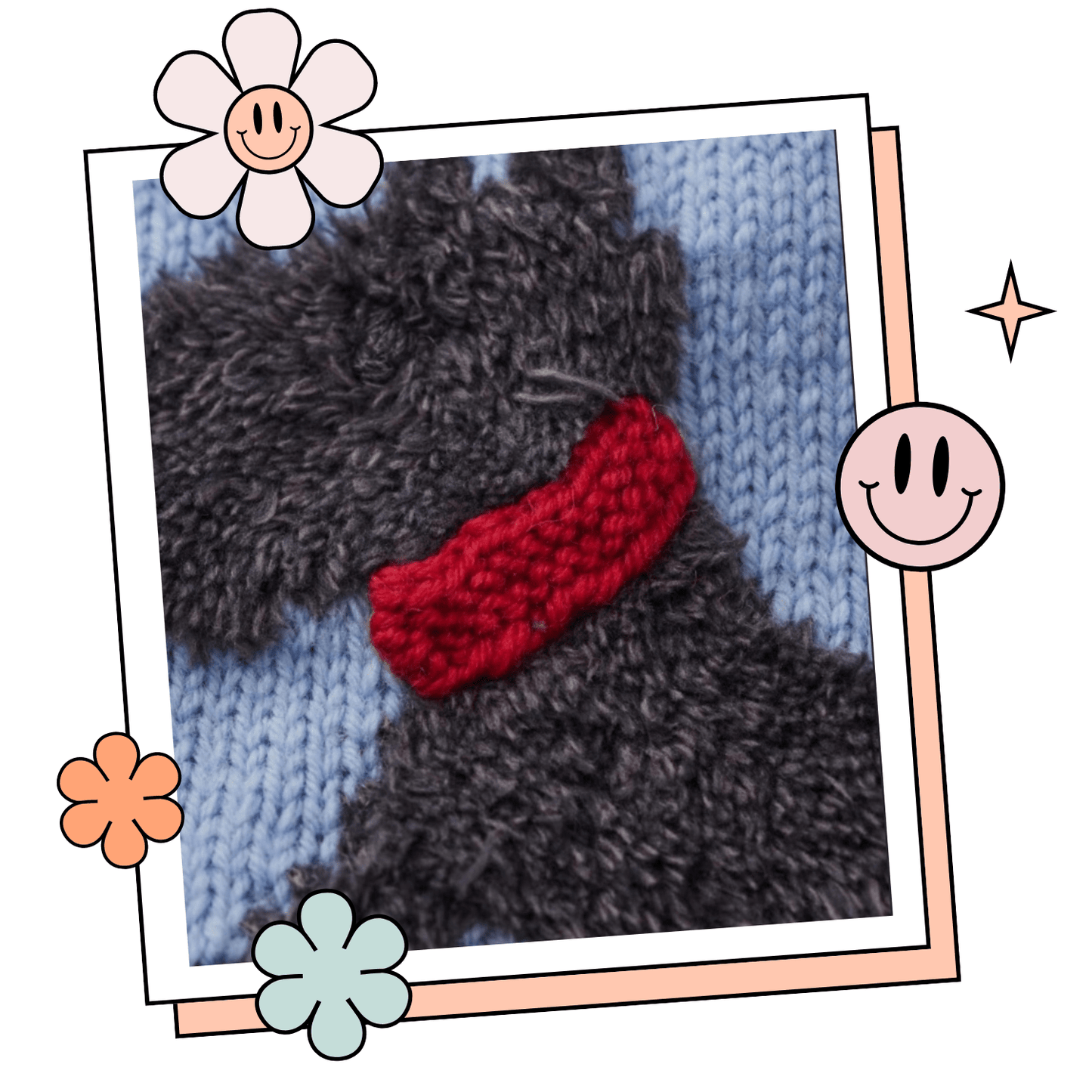 Puppy Love, Simple Intarsia Kids Dog Themed Jumper - Knitting Pattern - GarmentsJane Burns Designs