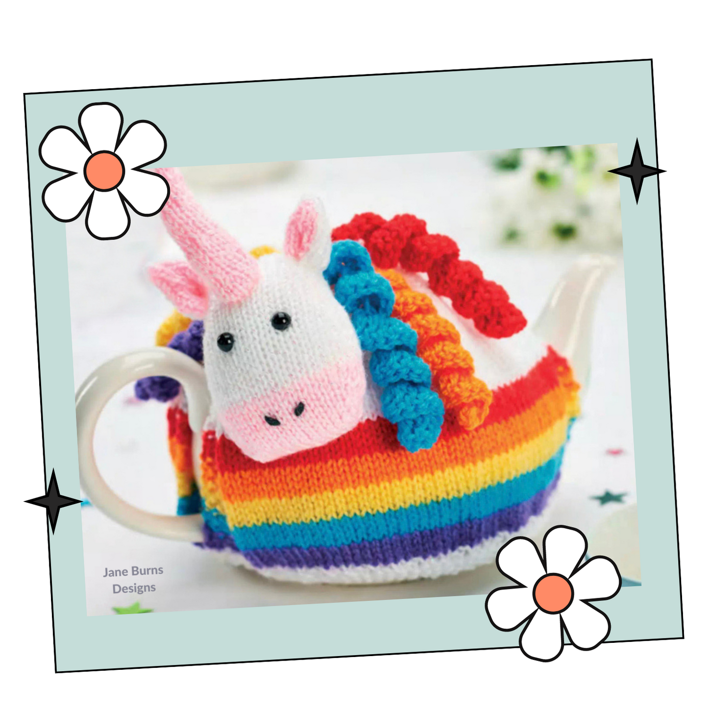 Rainbows & Unicorn Tea Cosy - Knitting Pattern