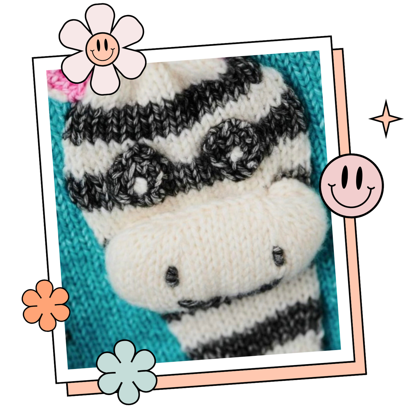 simple kids seamless zebra cardigan knitting pattern, zebra motif on the back of this easy to follow sweater pattern