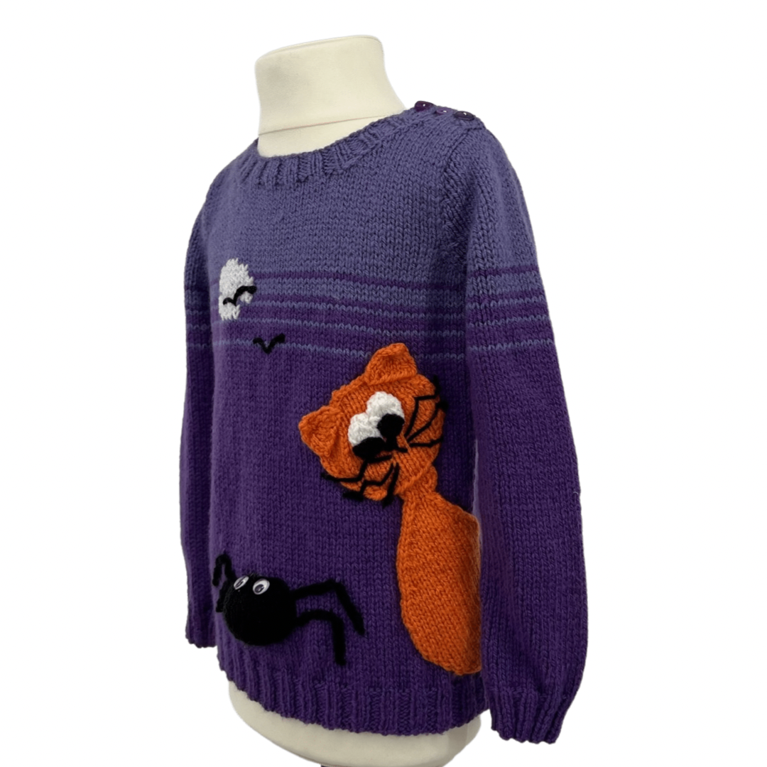 Purple 2024 cat sweater