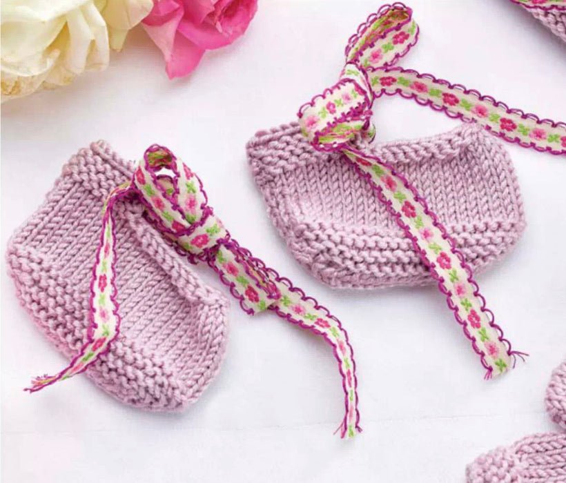 Luxury Baby Hat, Shoes and Mittens Set - Knitting Pattern - AccessoryJane Burns Designs