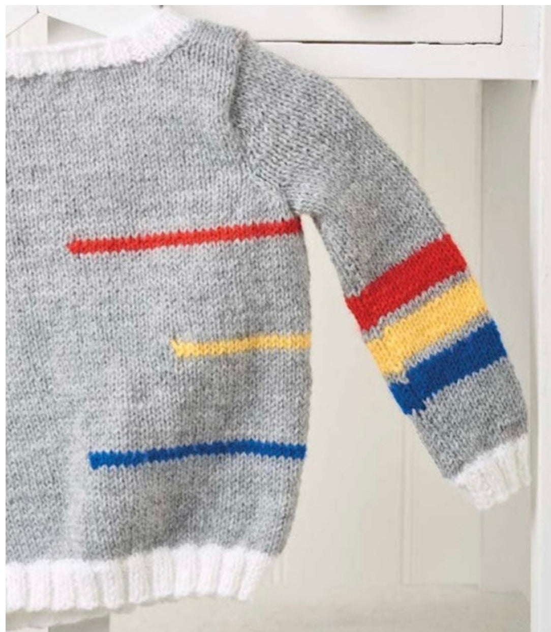 Racing car, baby sweater, car sweater for baby, knitting pattern for baby jumper with cars. Jane Burns