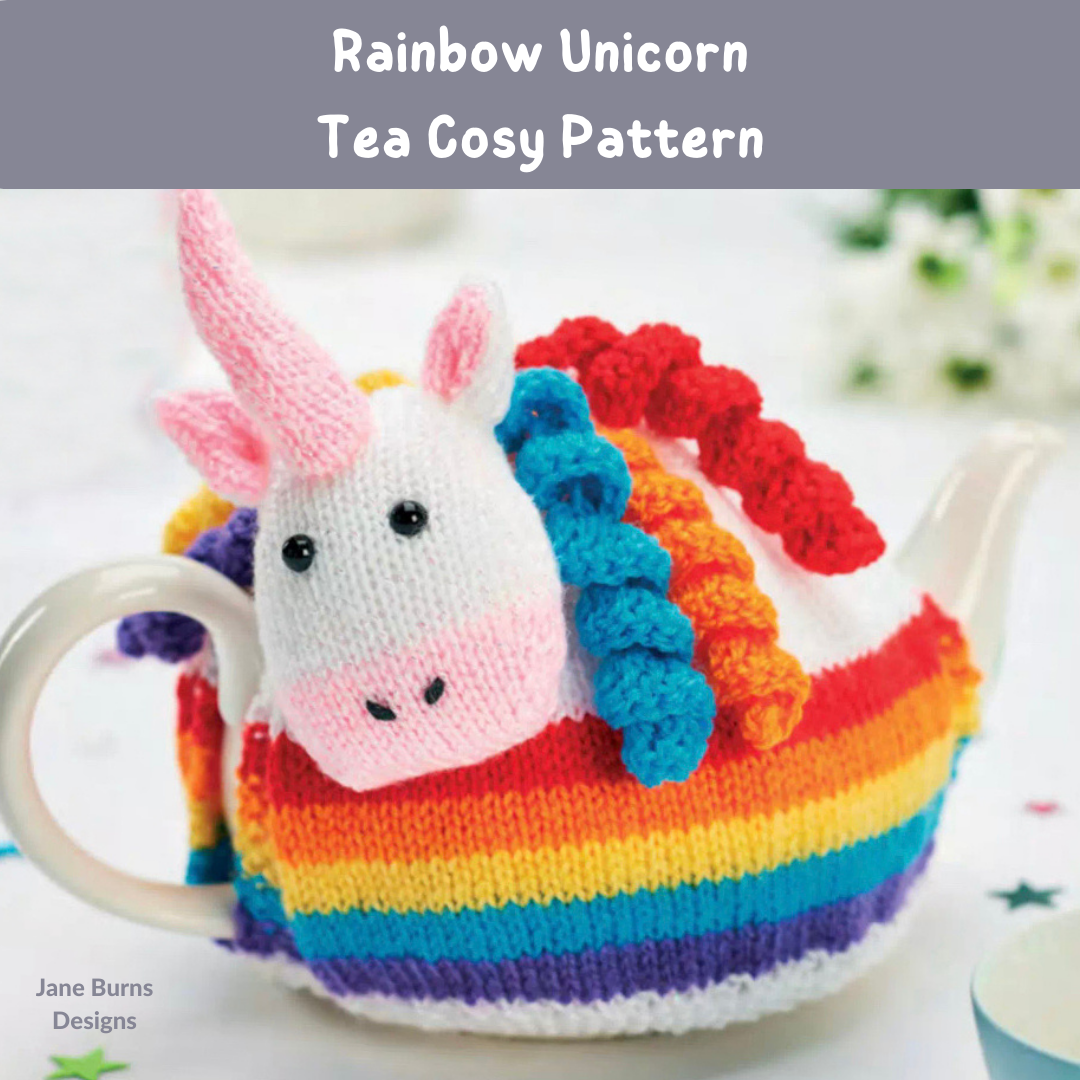 Rainbows & Unicorn Tea Cosy - Knitting Pattern