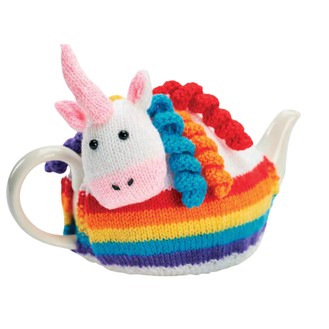 Rainbows & Unicorn Tea Cosy - Knitting Pattern - HomeJane Burns Designs