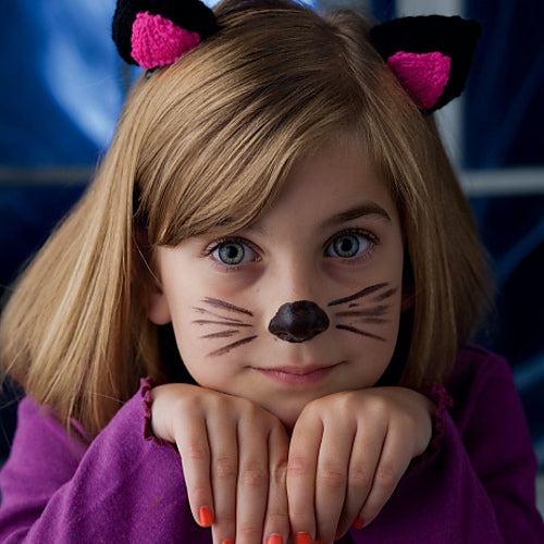 Halloween Black Cat Ears Hair Clips - Knitting Pattern