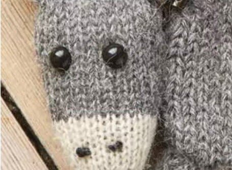 Donkey Purse, Christmas Gift Knitting Pattern - AccessoryJane Burns Designs