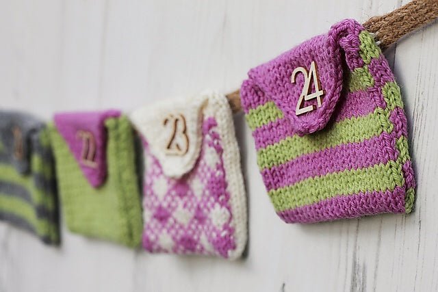 Counting Down to Christmas Advent Knitted Bunting - HomeJane Burns Designs