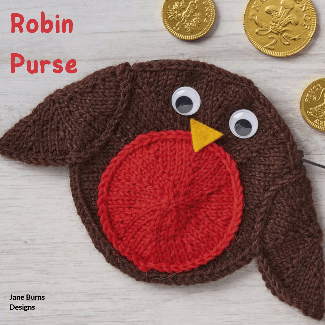 Round Robin Purse - Christmas Purse - Knitting Pattern - AccessoryJane Burns Designs