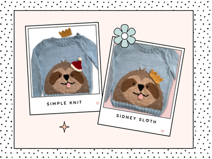 Sidney Sloth, Kids Christmas Jumper - Knitting Pattern