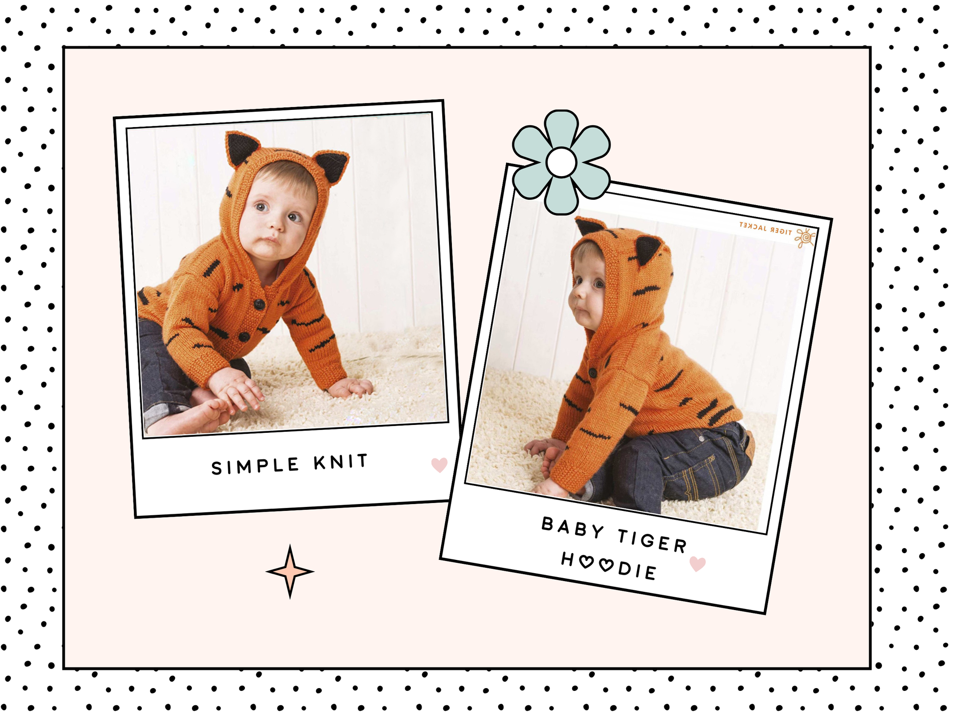 baby hooded cardigan knitting pattern, tiger cardigan knitting pattern, jane burns