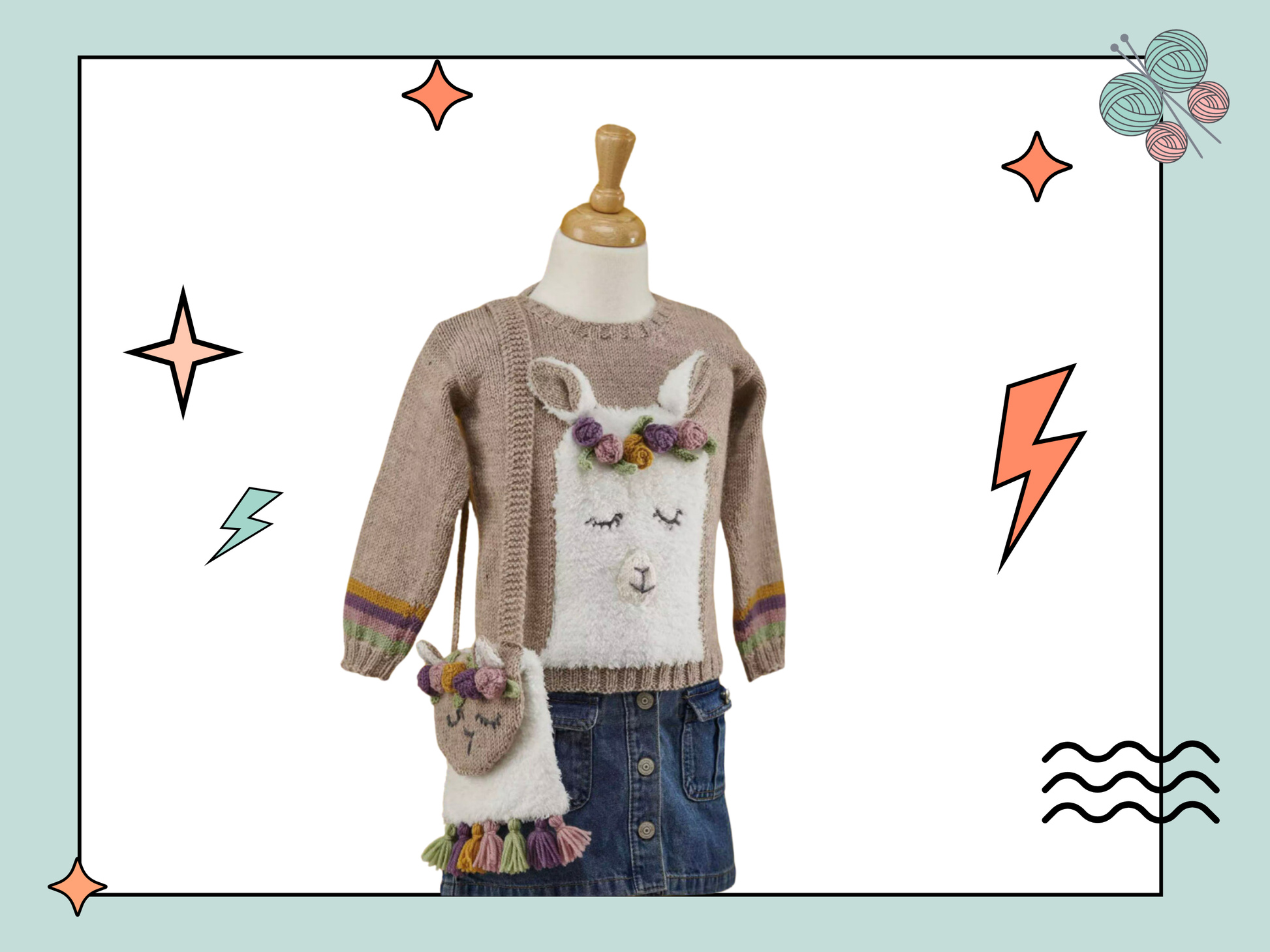 Kids llama sweater top