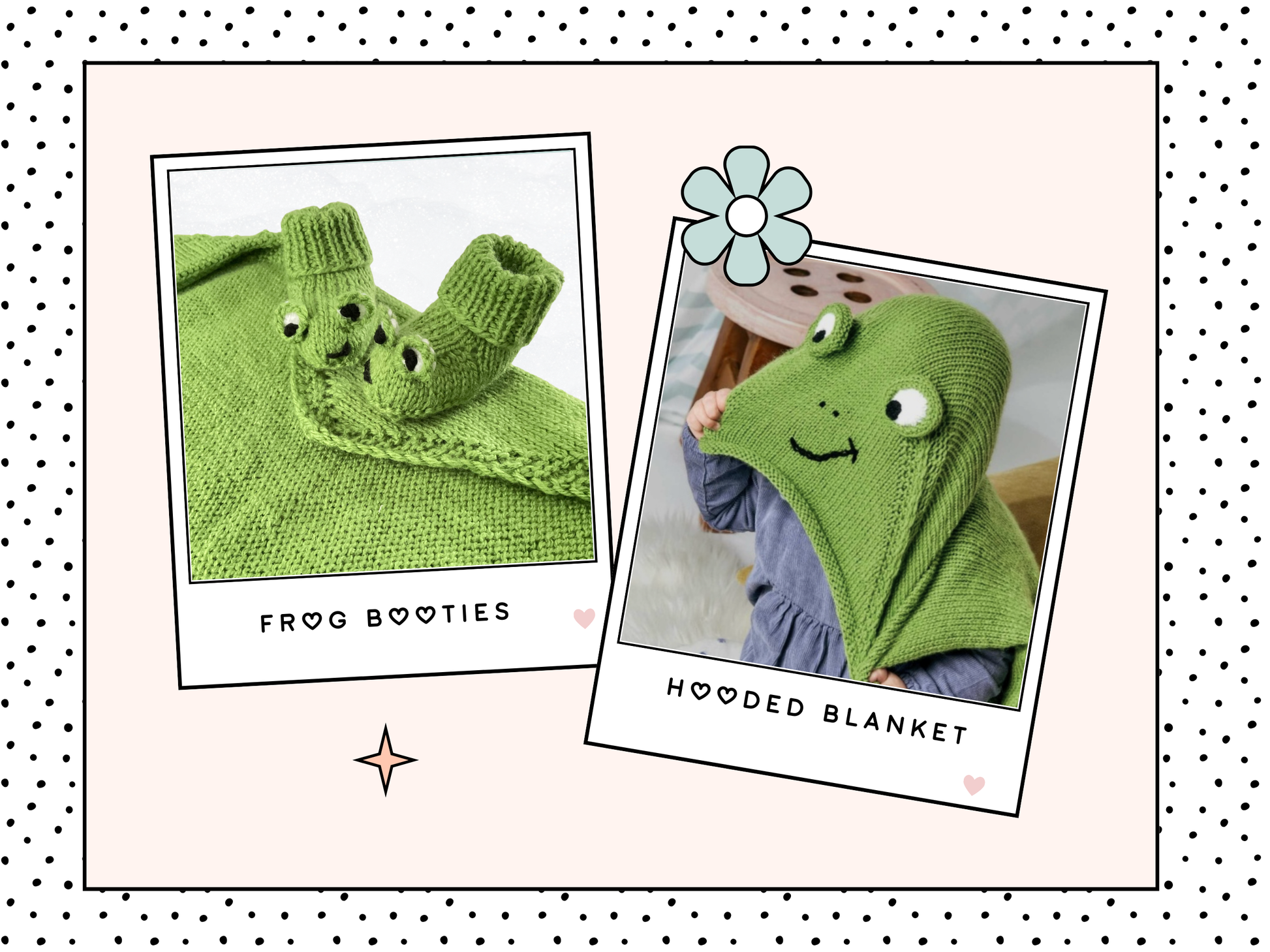 knitted frog character hooded blanket and baby booties knitting pattern for baby shower