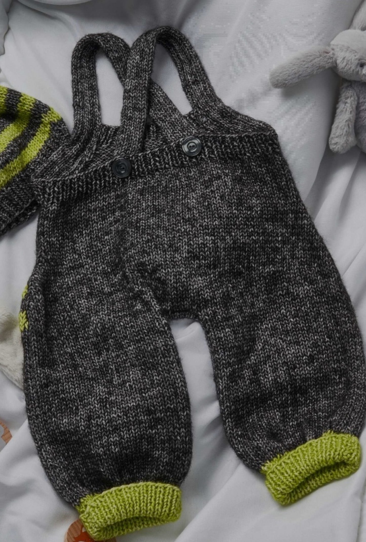 Wynn Baby Dungarees and Hat Set - Knitting Pattern