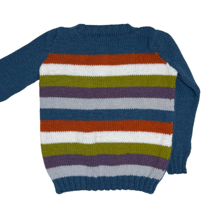 Starry Night Sweater, Kids Intarsia Star Motif Jumper - Knitting Pattern