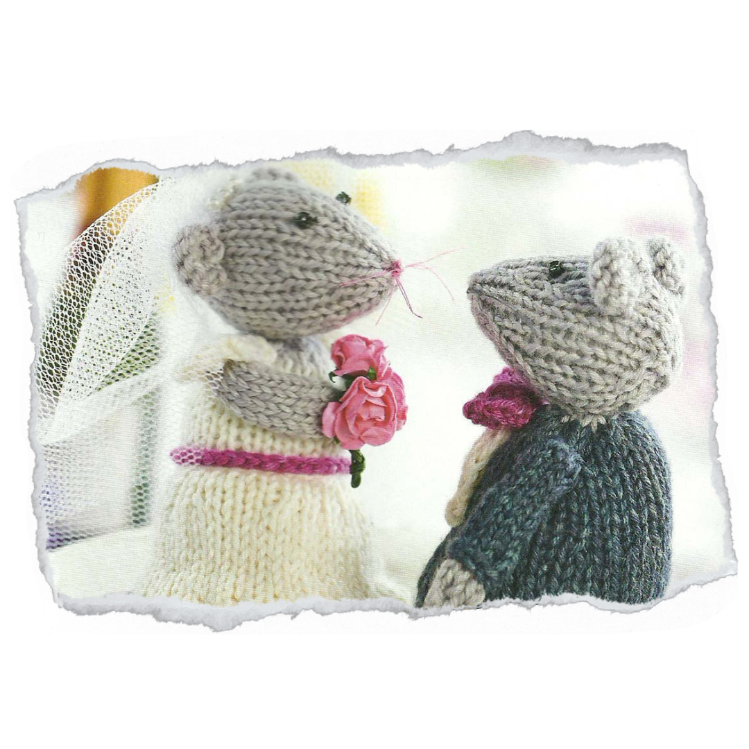 Whisker Knots, Wedding Mice Pattern, Bride & Groom Toys