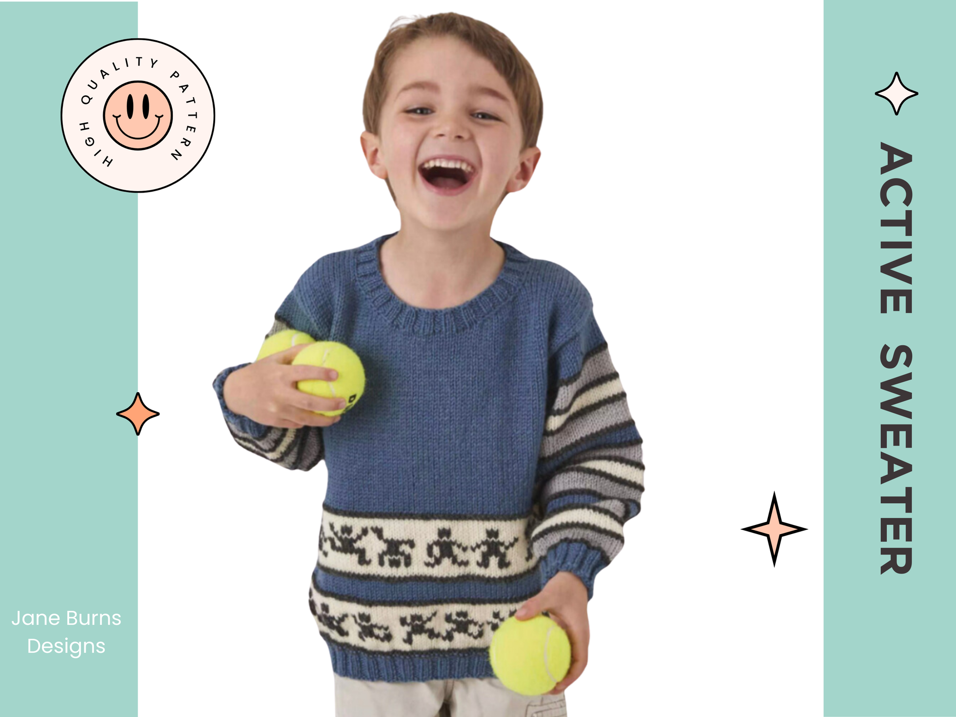 active sports stripy jumper knitting pattern jane burns