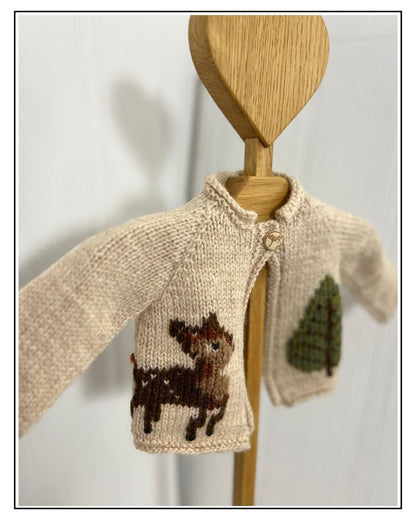 simple baby deer cardigan knitting pattern jane burns, autumn knitting deer