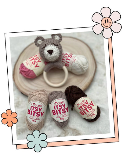 BABY BEAR TEDDY BEAR RATTLE KNITTING PATTERN JANE BURNS