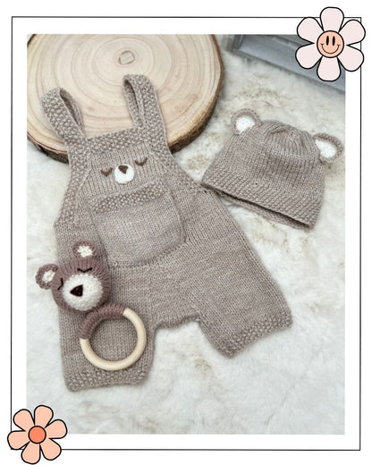 BABY BEAR TEDDY BEAR RATTLE KNITTING PATTERN JANE BURNS
