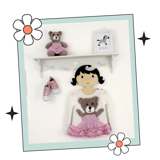 Darcy Ballerina, Bear and Ballet Kids Sweater and Teddy Bear - Knitting Pattern