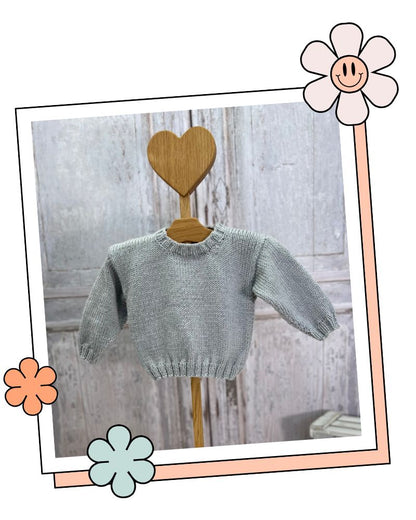 The Blank Canvas Baby Sweater, design your own baby jumper using the motif library by jane burns