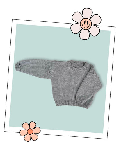 The Blank Canvas Baby Sweater, design your own baby jumper using the motif library by jane burns