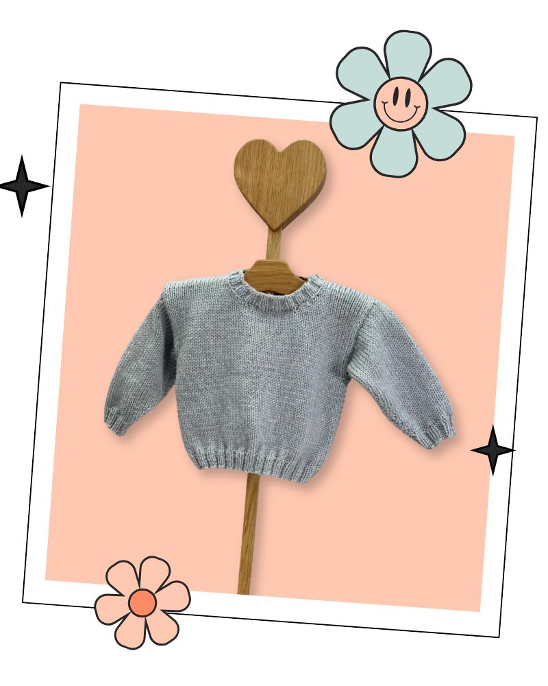 The Blank Canvas Baby Sweater, design your own baby jumper using the motif library by jane burns
