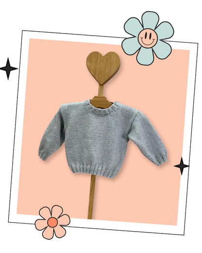 The Blank Canvas Baby Sweater, design your own baby jumper using the motif library by jane burns