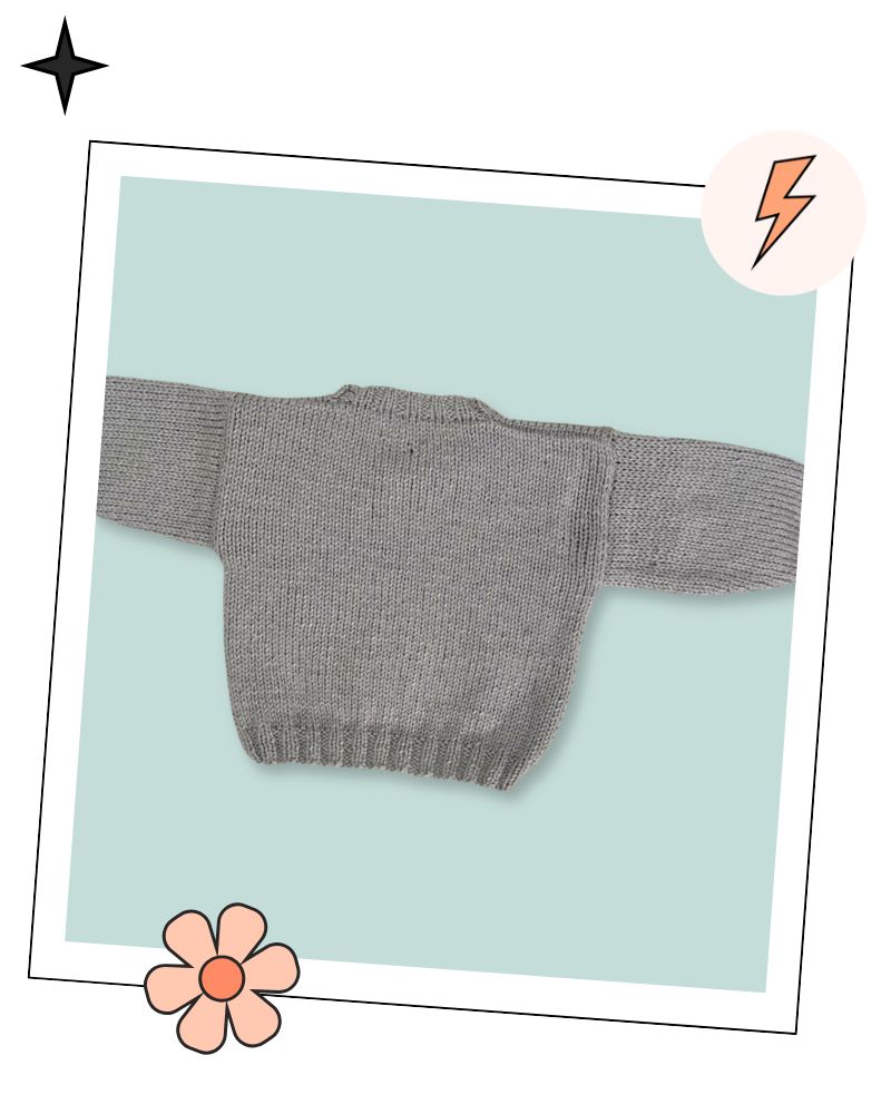 The Blank Canvas Baby Sweater, design your own baby jumper using the motif library by jane burns