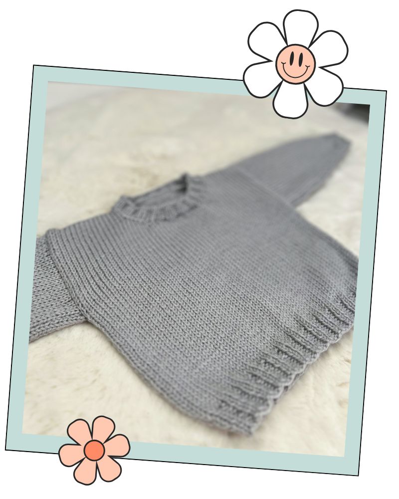 The Blank Canvas Baby Sweater, design your own baby jumper using the motif library by jane burns