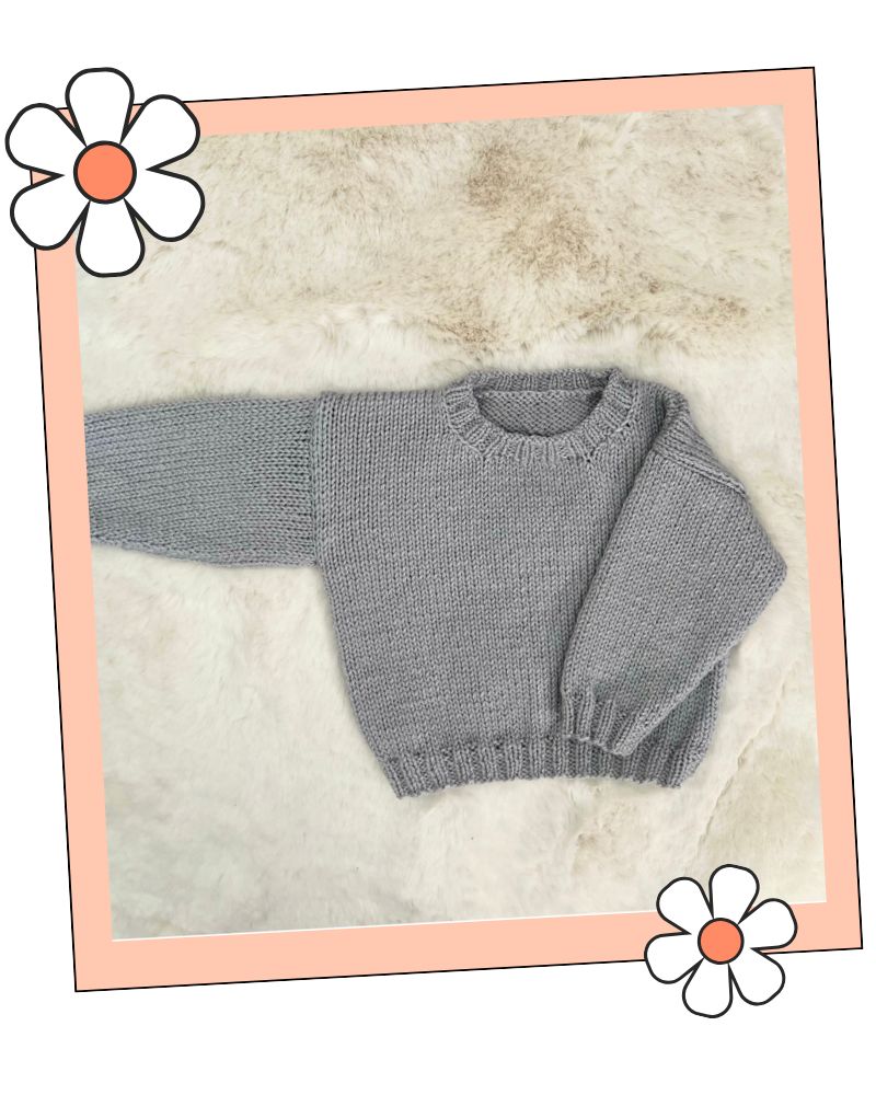 The Blank Canvas Baby Sweater, design your own baby jumper using the motif library by jane burns