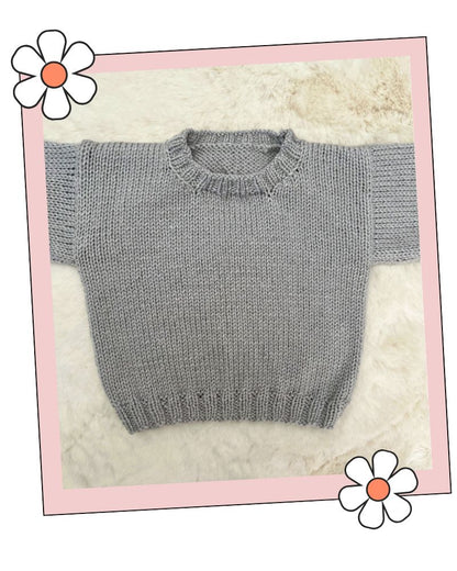 The Blank Canvas Baby Sweater, design your own baby jumper using the motif library by jane burns