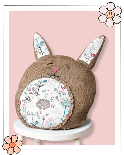 Dandelion — Bunny Cushion Knitting Pattern PDF Download - HomeJane Burns Designs