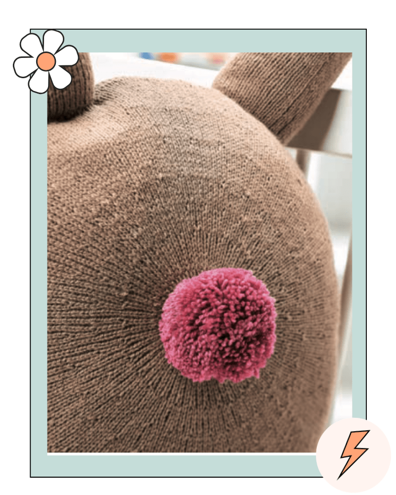 Dandelion — Bunny Cushion Knitting Pattern PDF Download - HomeJane Burns Designs