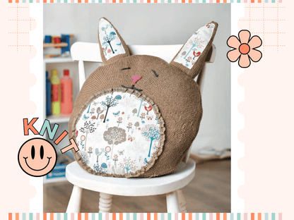 Dandelion — Bunny Cushion Knitting Pattern PDF Download - HomeJane Burns Designs
