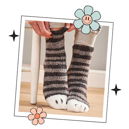 Cosy Claws, Fluffy Cat Paw Socks for all the Family