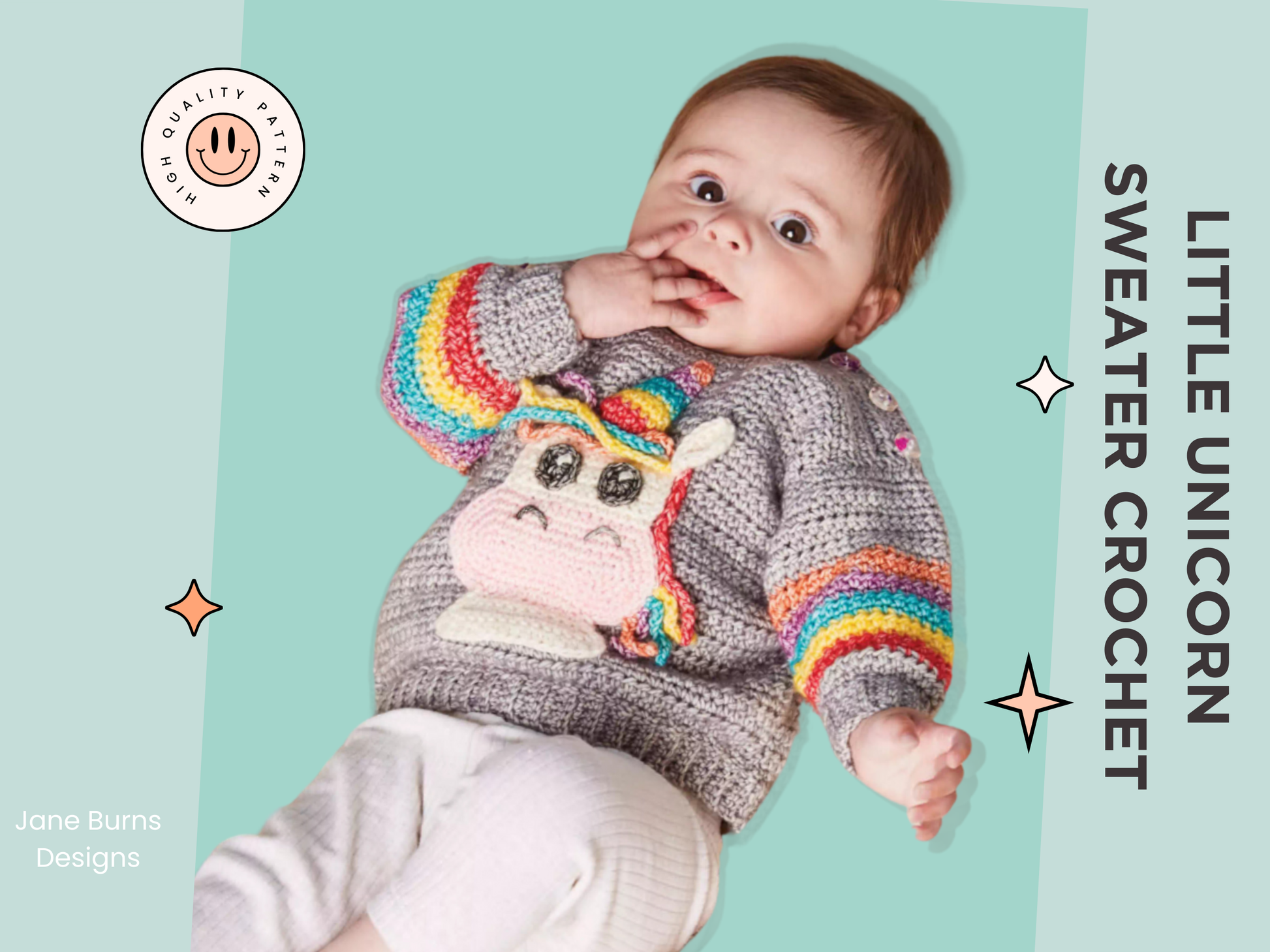 baby unicorn crochet baby sweater crochet pattern jane burns